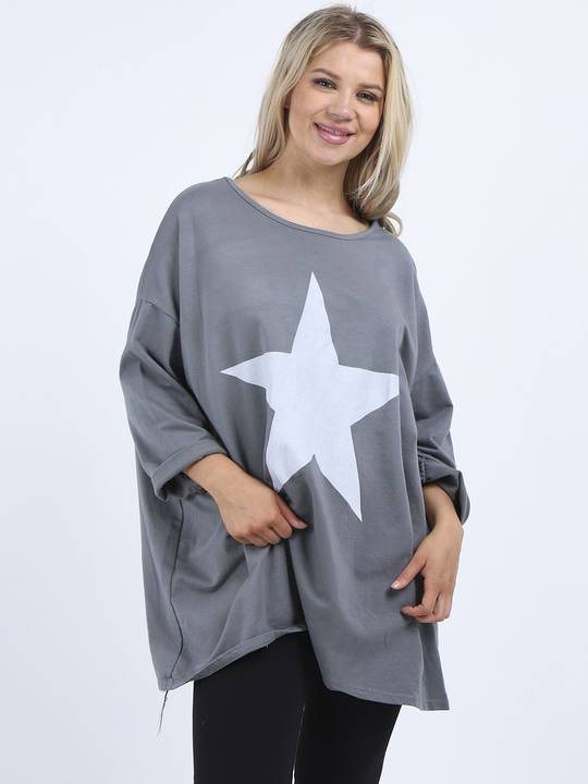 PRE-SALE - Grey Star Sweater (one size)